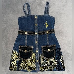 Baby Phat Toddler Dress - Spaghetti Strap Denim Dress